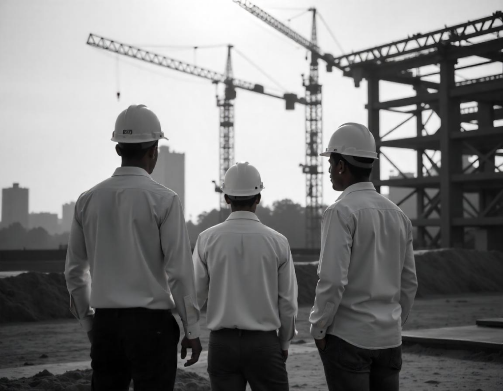 this image represents construction site work